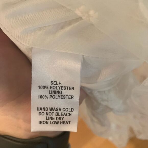 Lace mesh floral bridal lulus sheer wedding maxi dress gown rehearsal day - Picture 3 of 9